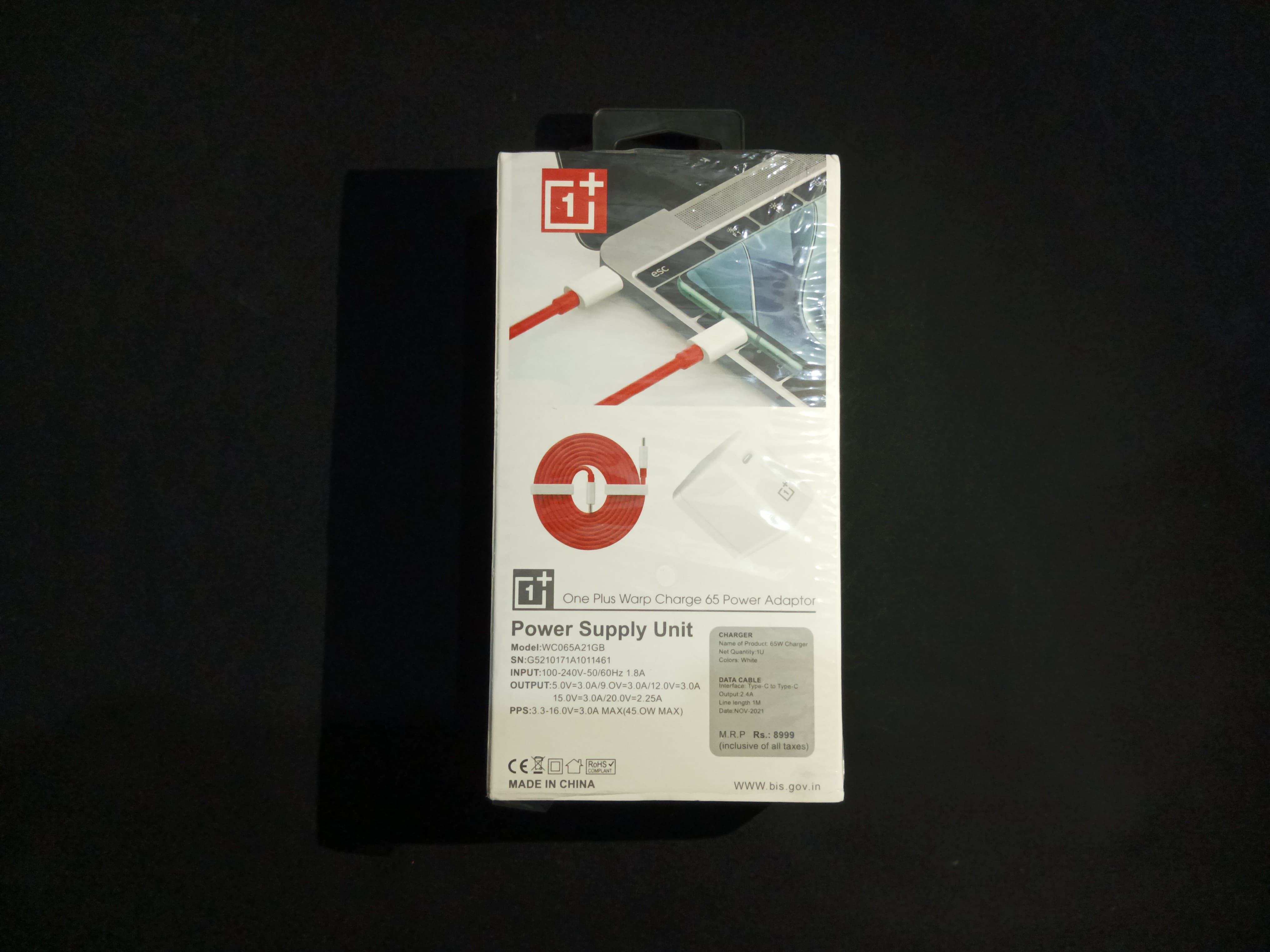 One Plus Warp Charge 65 Power Adapter